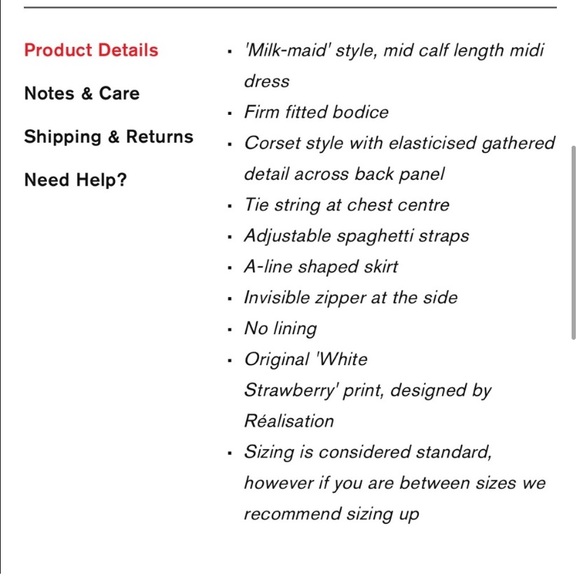 ***Sold***Realisation Alba Strawberry Dress - Picture 4 of 9